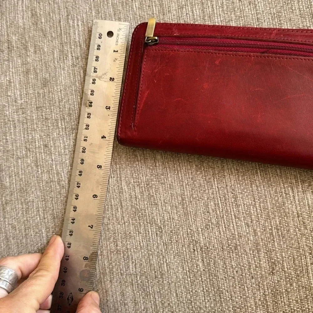 Cavalieri Italian red leather wallet from Italy
